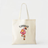 Flamin-go Grappige Flamingo Pun Tote Bag (Voorkant)