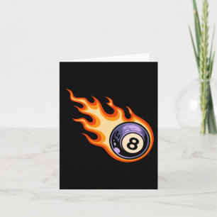 Flaming 8 Ball Pool Biljart Kaart