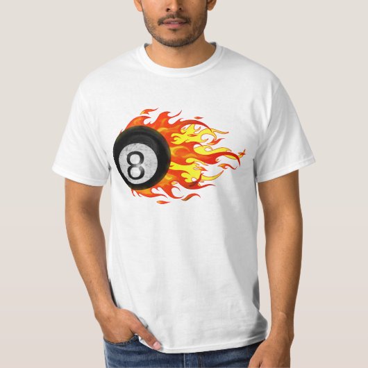 Flaming 8 Ball T-shirt (Voorkant)