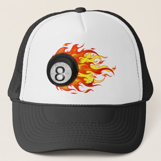 Flaming 8 Ball Trucker Pet (Voorkant)