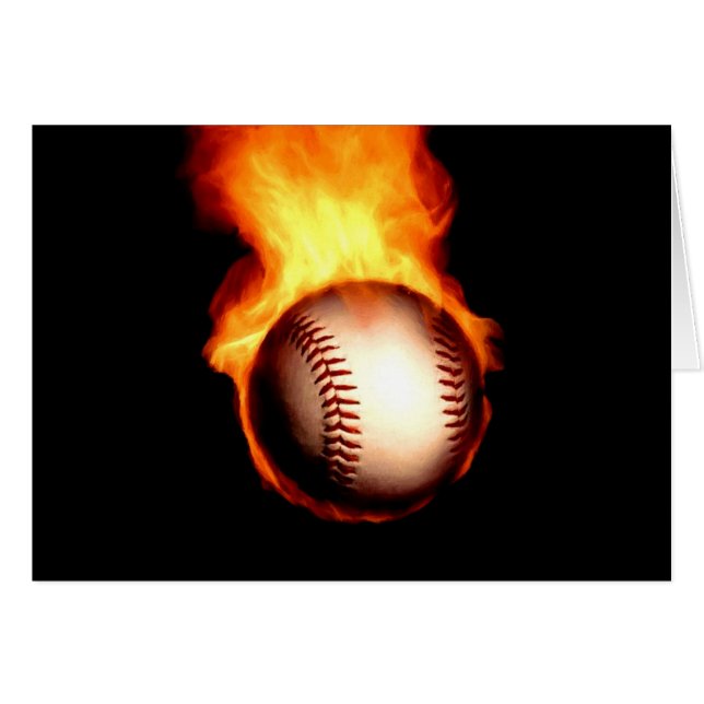 Flaming Baseball (Voorkant Horizontaal)