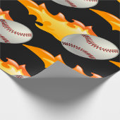 Flaming Baseball Cadeaupapier
