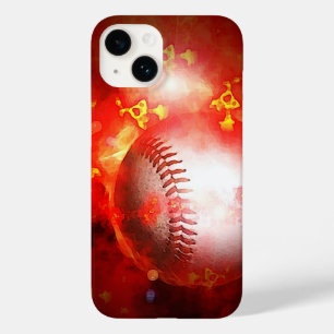 Flaming Baseball Case-Mate iPhone 14 Hoesje