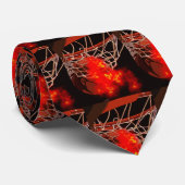 Flaming Basketbal Pas Stropdas aan (Opgerold)