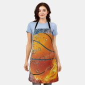 Flaming basketbal schort (Gedragen)