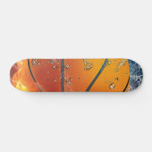 Flaming basketbal skateboard (Horizontaal)
