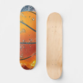 Flaming basketbal skateboard (Voorkant)
