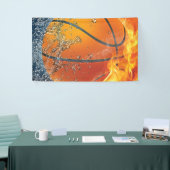 Flaming basketbal spandoek (Beurs)