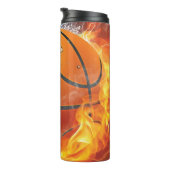 Flaming basketbal thermosbeker (Geroteerd rechts)