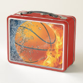 Flaming basketbal werpt kussen (Achterkant)