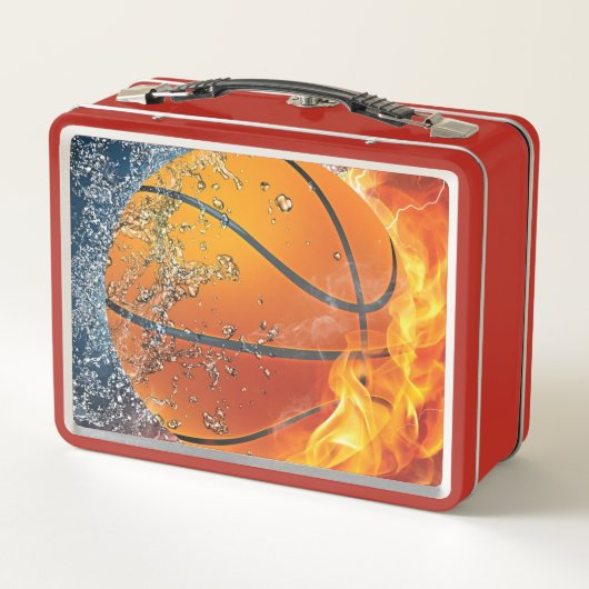 Flaming basketbal werpt kussen (Achterkant)
