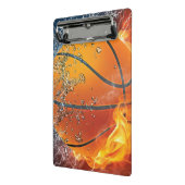 Flaming basketbal werpt kussen mini klembord (Angled2)