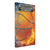 Flaming basketbal werpt kussen mini klembord (Schuin)