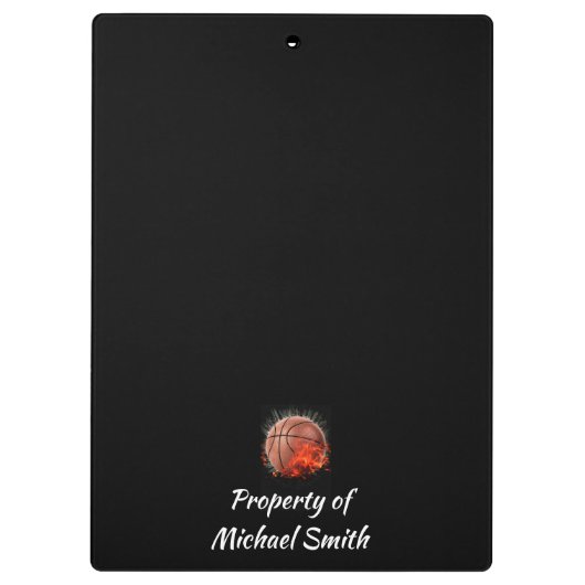 Flaming Basketball Klembord (Achterkant)