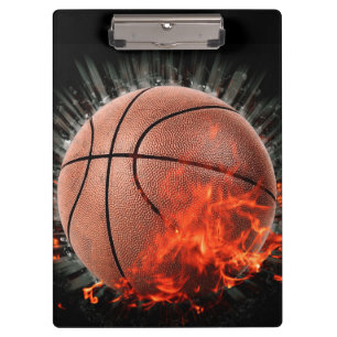 Flaming Basketball Klembord