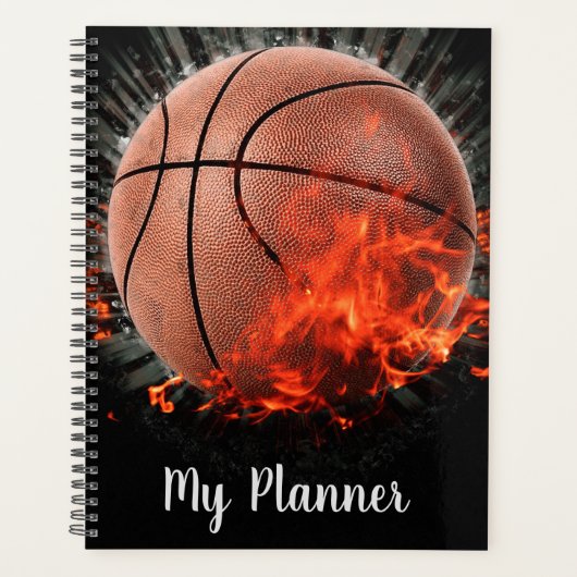 Flaming Basketball Planner (Voorkant)