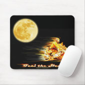 Flaming Biker Motorcycle Fantasy Art Mousepad Muismat (Met muis)