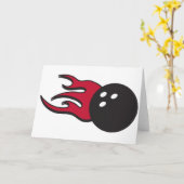 Flaming Bowling Ball Kaart (Gele Bloem)
