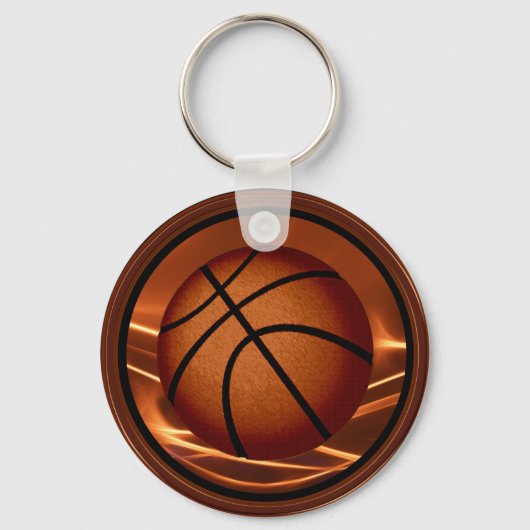 Flaming Cheap Basketball Sleutelhangers in BULK of (Voorkant)