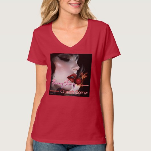 Flaming Cherry Crone's Corner T-shirt (Voorkant)