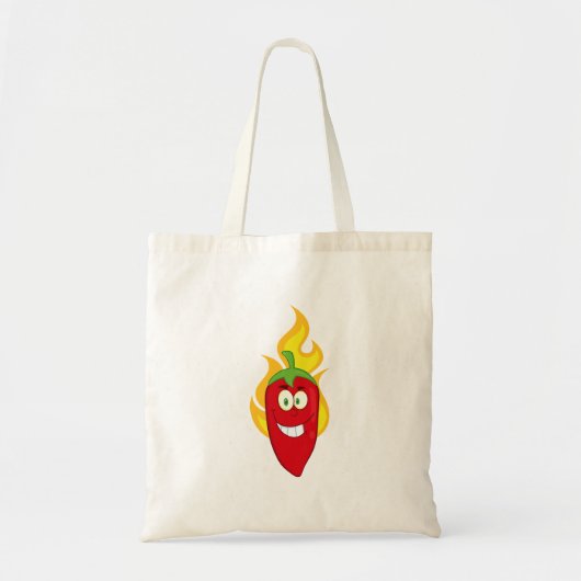 Flaming Chili Pepper Canvas tas (Voorkant)
