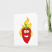 Flaming Chili Pepper Note Kaarten