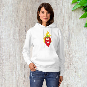 Flaming Chili Pepper Vrouwen Hoodie