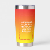 Flaming Circle Logo Negatief Space Fire Geïsoleerde Drinkbeker (Achterkant)