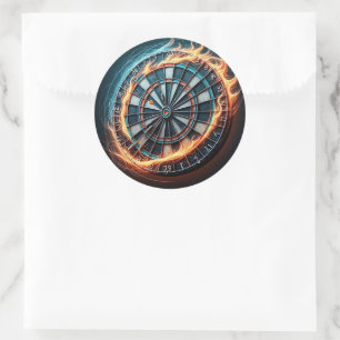 Flaming Dart Arena Ontsteek de passie van de Darts Ronde Sticker