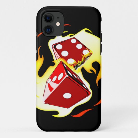 Flaming Dice Case-Mate iPhone Case (Achterkant)