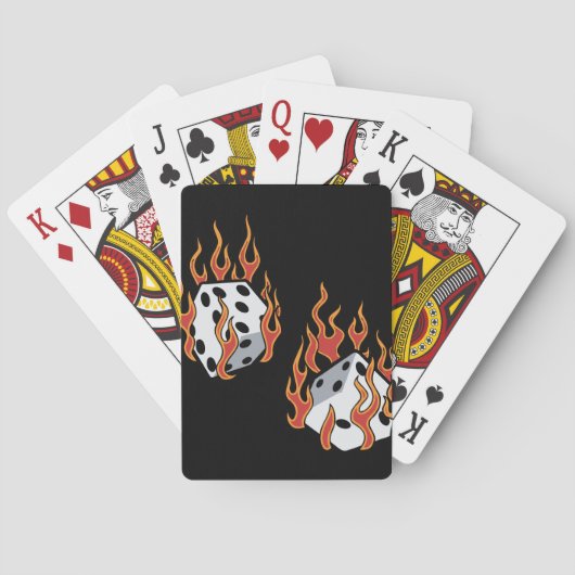 Flaming Dice Pokerkaarten (Achterkant)