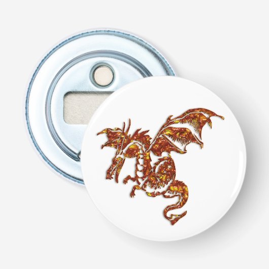 Flaming Dragon Button Flesopener (Voorkant)
