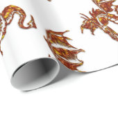 Flaming Dragon Cadeaupapier (Rol Hoek)