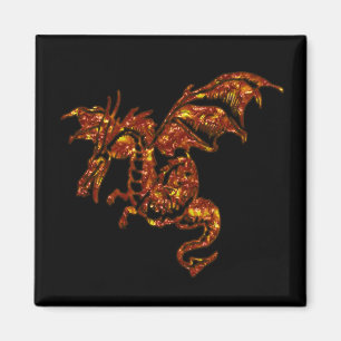 Flaming Dragon Magneet