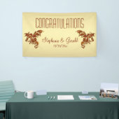 Flaming Dragon op Gold Personal Spandoek (Beurs)