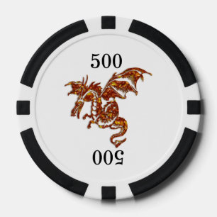 Flaming Dragon Pokerchips