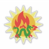 Flaming Dragon Sticker (Voorkant)