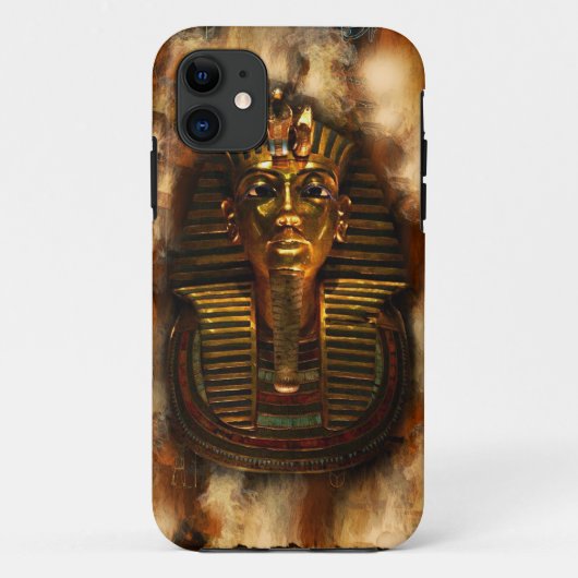 Flaming Egyptian Pharaoh Tutankhamun Phone Case (Achterkant)