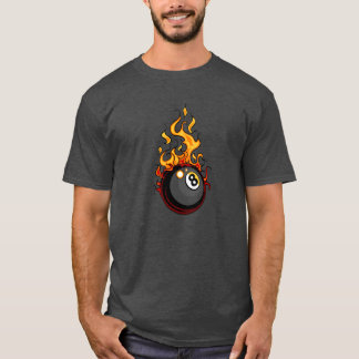 Flaming Eight Ball Billiards T-Shirt