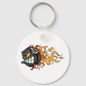 Flaming Eight Ball Sleutelhanger (Voorkant)
