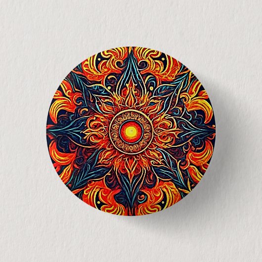 Flaming Eye Ronde Button 3,2 Cm (Voorkant)