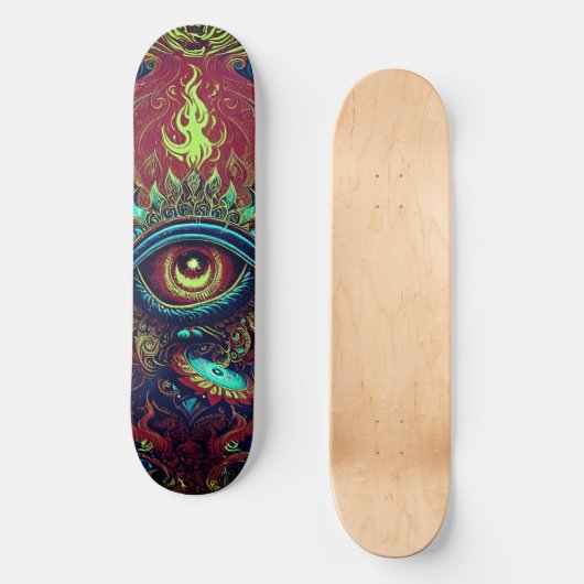 Flaming Eye Skateboard (Voorkant)