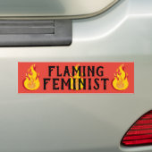 Flaming Feminist RBG Feminisme Flames 20 Bumpersticker (Op auto)