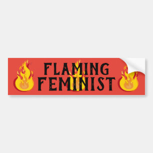 Flaming Feminist RBG Feminisme Flames 20 Bumpersticker
