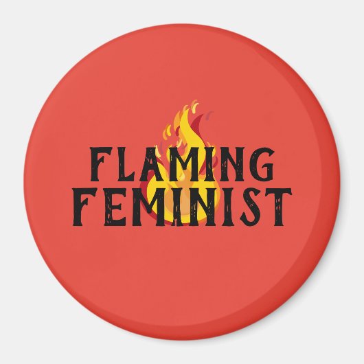 Flaming Feminist RBG Feminisme Flames 20 Magneet (Voorkant)