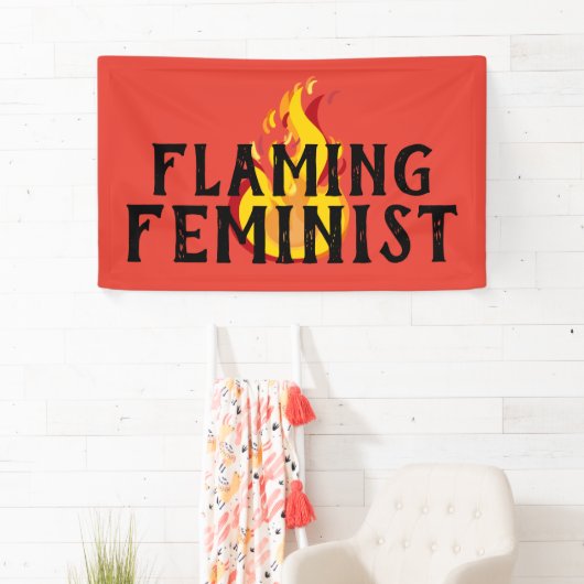 Flaming Feminist RBG Feminisme Flames 20 Spandoek (Insitu)