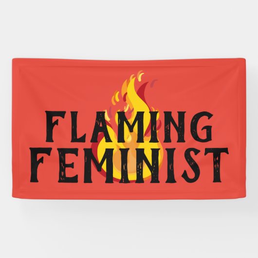 Flaming Feminist RBG Feminisme Flames 20 Spandoek (Horizontaal)