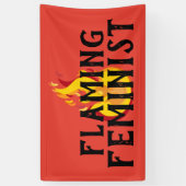 Flaming Feminist RBG Feminisme Flames 20 Spandoek (Verticaal)
