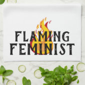 Flaming Feminist RBG Ginsburg Feminisme Flames 20 Theedoek (Gevouwen)