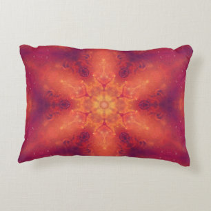Flaming Fiery Phoenix Burning Snowflake Accent Kussen